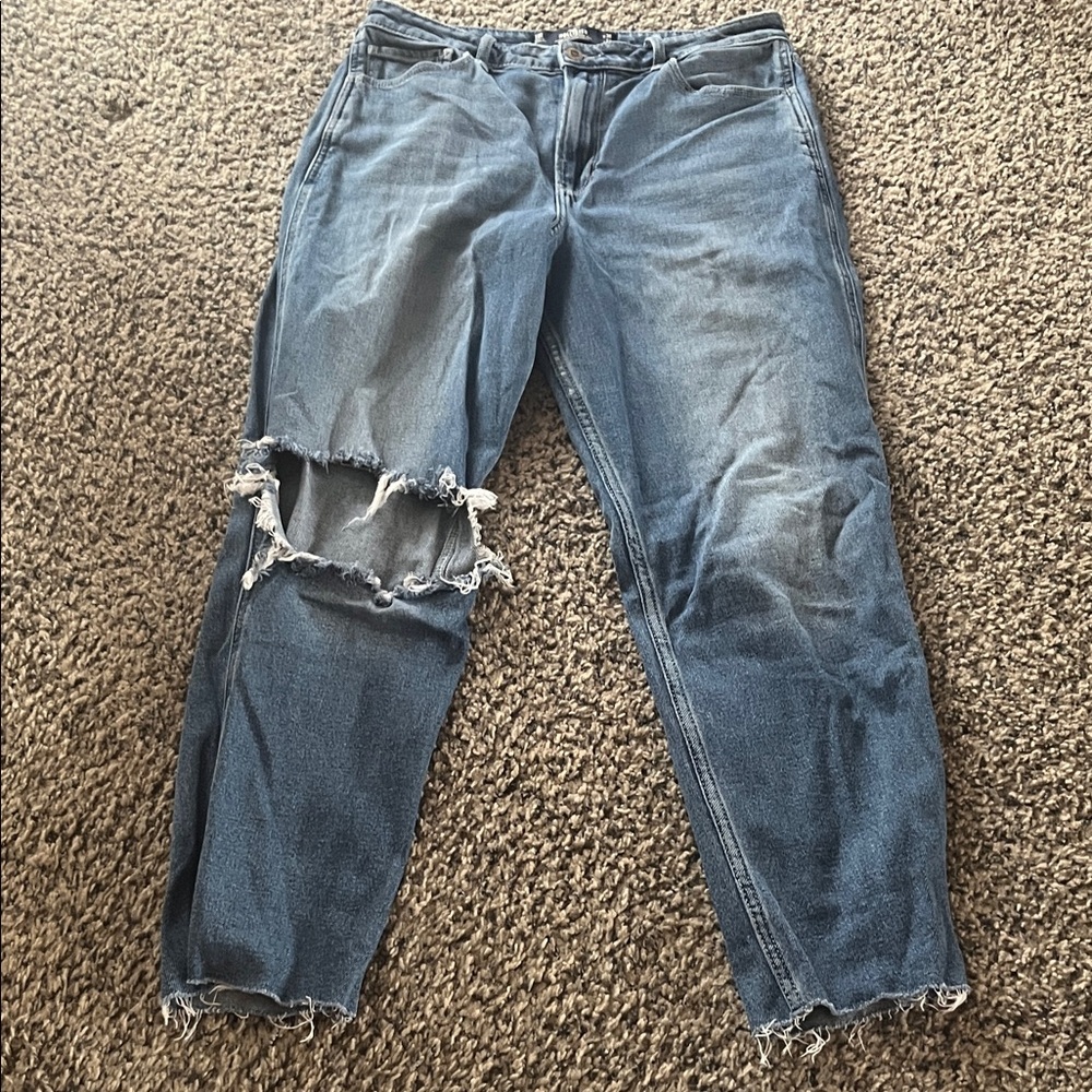 Hollister Blue Distressed Boyfriend Jeans